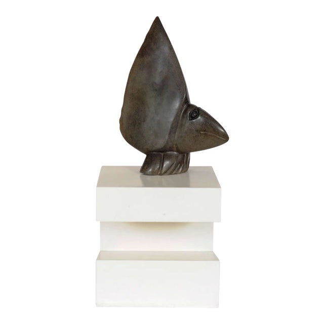 Stone Sculpture on Pedestal by David Bangura, 1990s For Sale