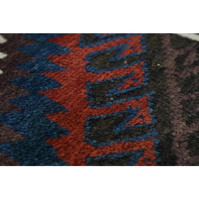 Vintage Balouch Rug 2'2'' X 2'4'' For Sale - Image 9 of 12