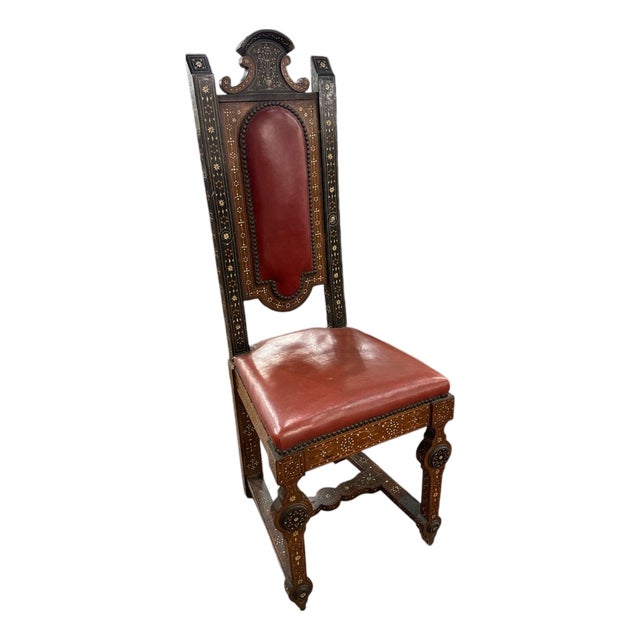 Moorish Inlaid Chairs, S/4 For Sale