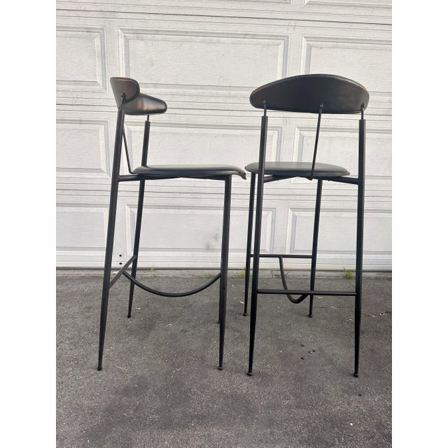 Stiletto Bar Stools- Pair For Sale - Image 4 of 10