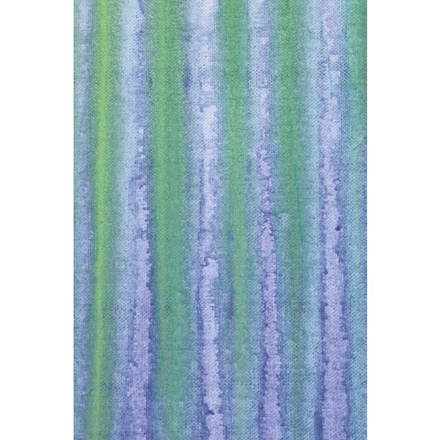 "Yellow Arc Over Purple Rain / an Overwhelming Sense of Calm" Large Abstract Acrylic Painting by Simon Findlay For Sale - Image 6 of 12