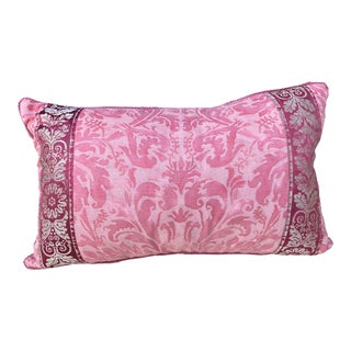 Fortuny Pillow With Antique Trim For Sale