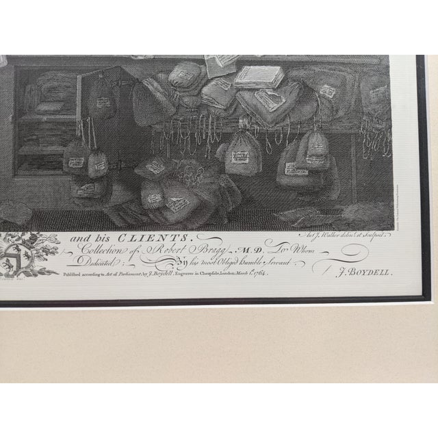 Large Black & Gold Antique Legal Engravings, “The Country Attorney” & “The Plaintiff and Defendant” – Pair For Sale - Image 10 of 14