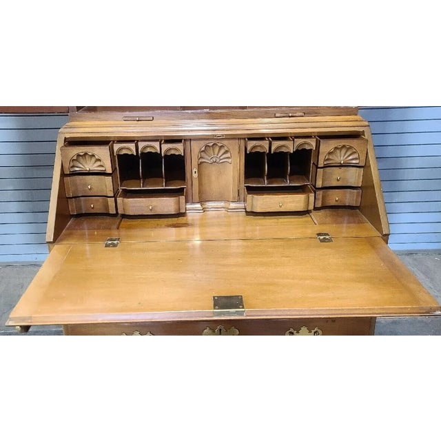 Wood Kittinger Historic Newport Collection Mahogany Chippendale Secretary Desk Hn-14 For Sale - Image 7 of 12