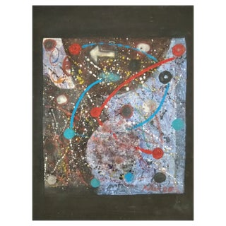 Domingo Millan, Composition, 1986, Mixed Media on Paper For Sale