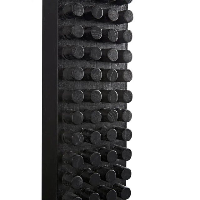 Dramatic, dimensional carvings distinguish this unique rectangular mirror. Artisans create the unique piece from Sungkai...