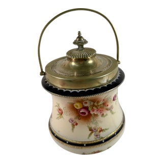 Antique, English, Carlton Ware, Ceramic, Biscuit Barrel For Sale