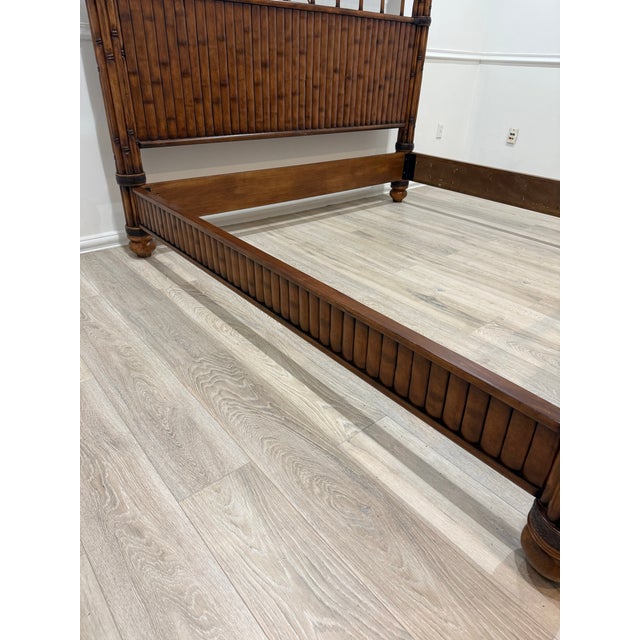 Tommy Bahama 1990s Attributed Tommy Bahama Island Estate West Indies King Size Bed For Sale - Image 4 of 12