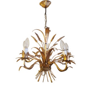 Vintage 5-Light Florentine Chandelier, Italy, 1960s For Sale