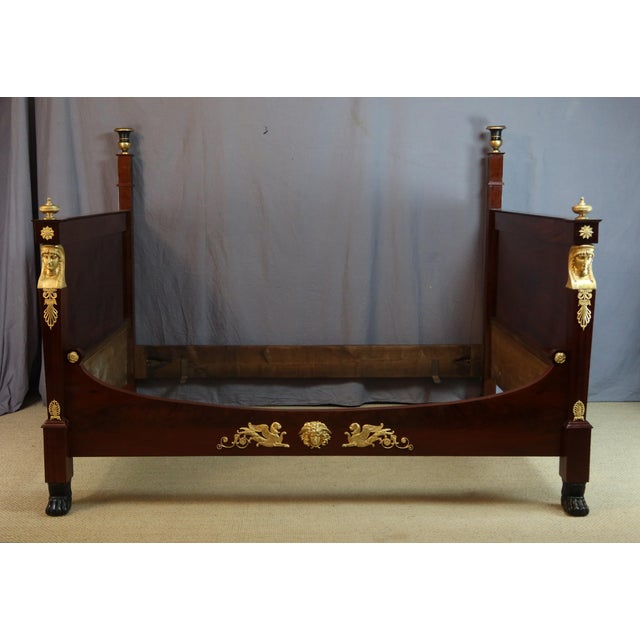Antique Empire Bed in Mahogany, 1820 For Sale - Image 14 of 14