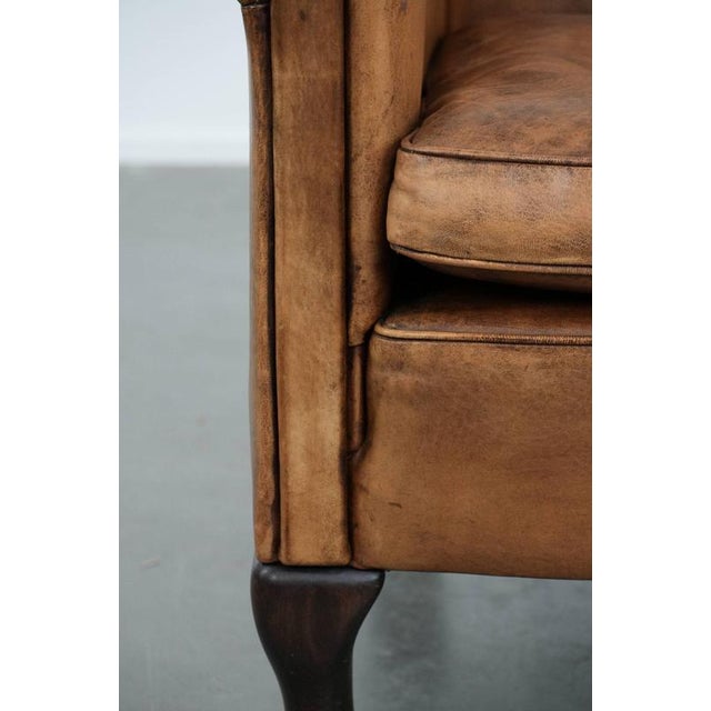 Vintage Chair in Sheepskin Leather For Sale - Image 13 of 17
