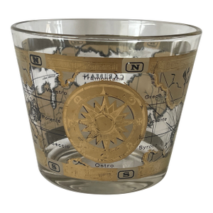 1960's Cera Barware "Old World Maps" Ice Bucket Bowl