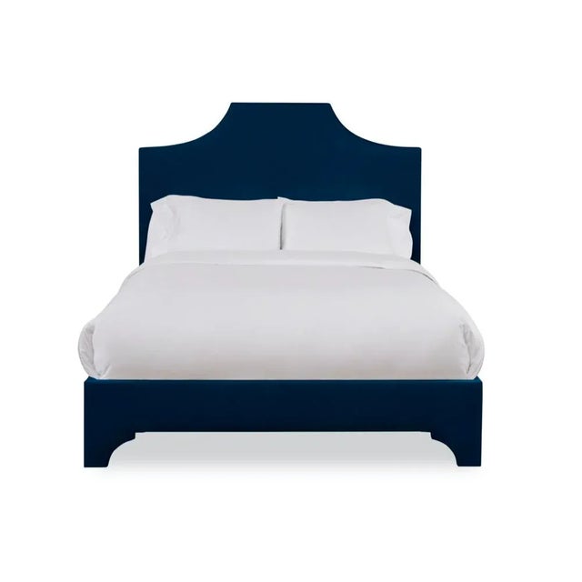 Not Yet Made - Made To Order Kit Twin Headboard, Navy Velvet For Sale - Image 5 of 5