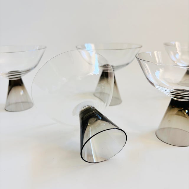 Mid Century Rosenthal Fortuna Champagne Coupes by Elsa Fischer-Treyden - Set of 5 For Sale In San Francisco - Image 6 of 9