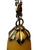 Art Deco French Cameo Glass and Gilt Brass Pendant Lights from Degué, 1930s, Set of 2 For Sale - Image 3 of 9