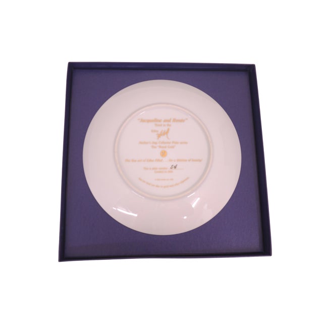 Traditional Gold Encrusted Edna Hibel Accent Plate For Sale - Image 3 of 4