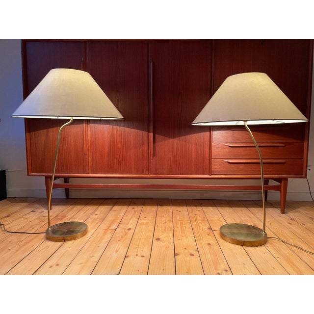 Large Brass Floor Lamps, 1960s, Set of 2 For Sale - Image 11 of 11