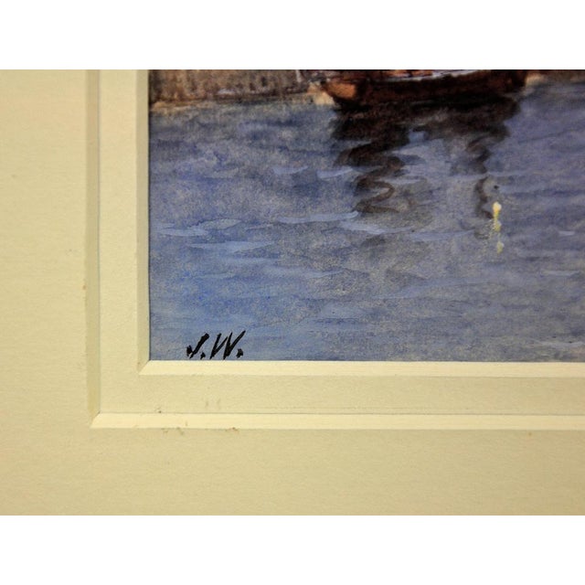 J. Wilson. Looe Town & Harbour, Cornwall, Watercolour, 1860, Framed For Sale - Image 3 of 18