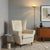 Armchair with foam padding, fabric upholstery, not original from the period, legs in stained beech wood. Decent condition,...