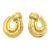 Late 20th Century Henry Dunay New York 18k Gold Faceted Hoops Earrings, A Pair For Sale