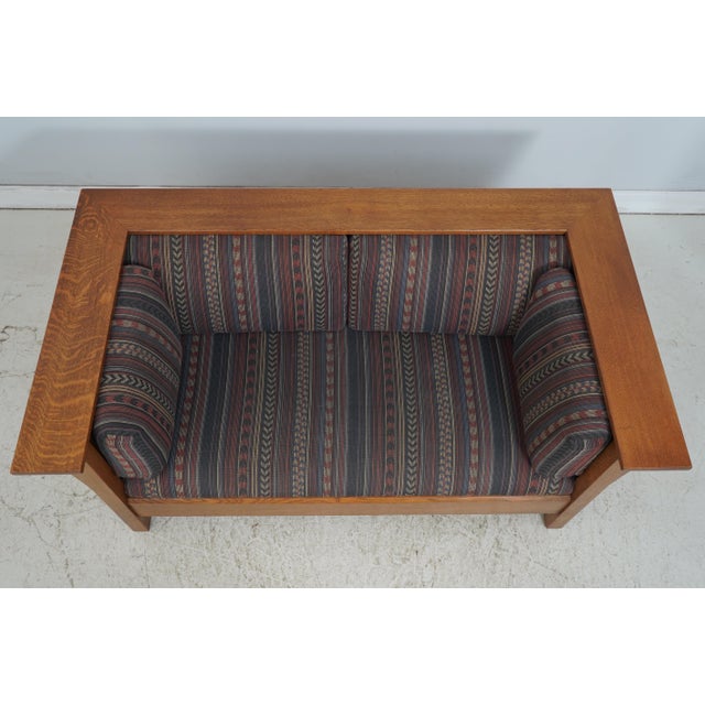 Stickley Mission Oak Arts & Crafts Loveseat For Sale - Image 14 of 18