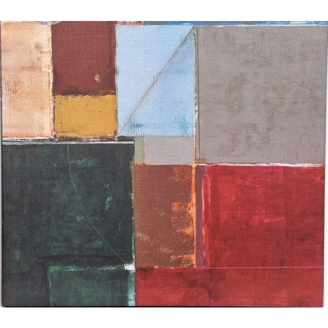 Mid-Century Modern Large Mid-Century Modern Style Geometric Abstract Canvas Wall Art For Sale - Image 3 of 8