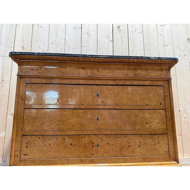 Gold Charles X Chest Of Drawers In Burr Amboyna For Sale - Image 8 of 11