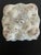 Flowers decorate this large 7 x 7 x 5.5 inch art glass dresser box. This beautiful Victorian bulbous square form Wavecrest...