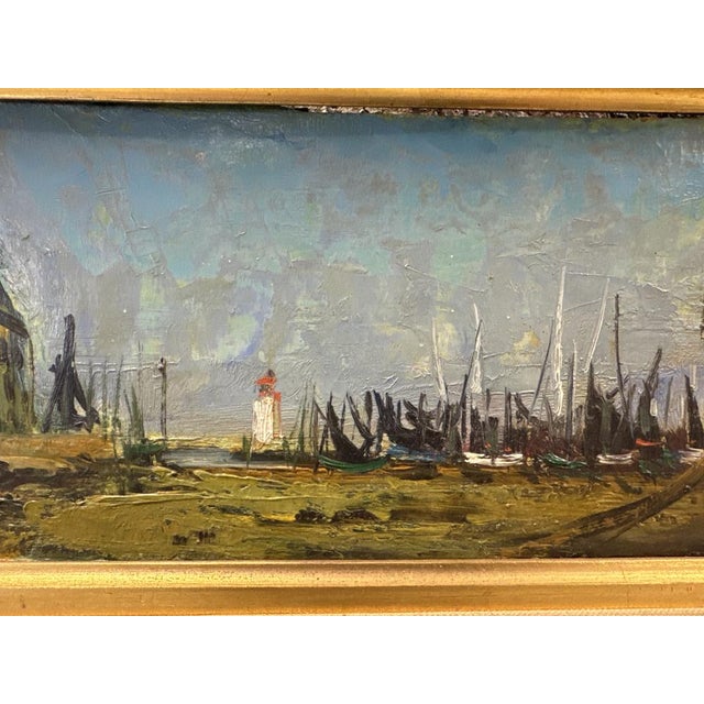 Daniel Du Janerand, Seaside with Sailboats, Oil For Sale - Image 4 of 8