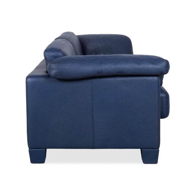 Blue DS 17 Three-Seater Sofa in Leather from de Sede For Sale - Image 8 of 11