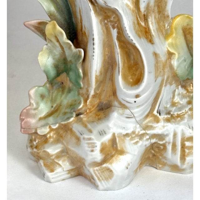 1940's Germany Hand Painted Large Porcelain Parrots- A Mirrored Pair For Sale - Image 17 of 18