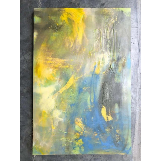 Abstract Expressionism Mirtha Moreno, Oil Painting on Panel Titled: "Marbles"", 2020 For Sale - Image 3 of 12