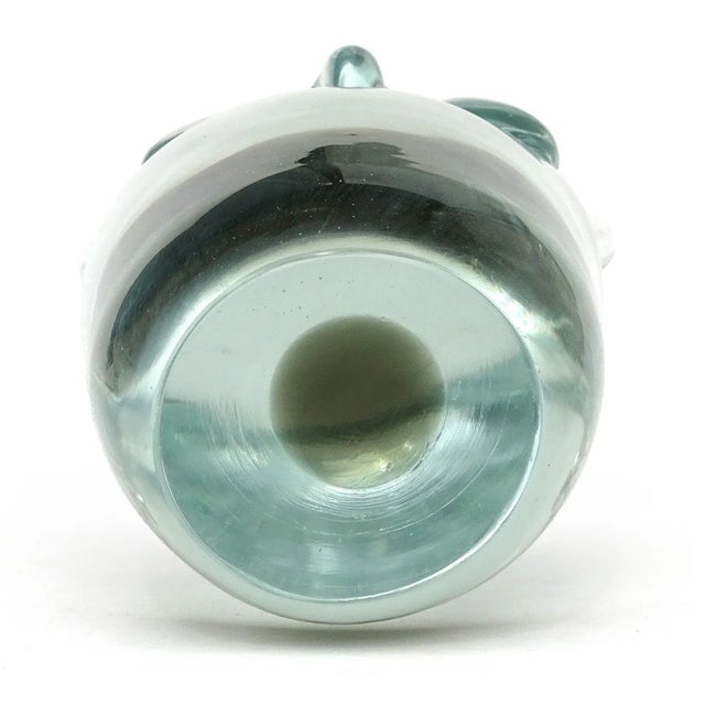 Glass Murano Vintage Sommerso Gray Core and Clear Italian Art Glass Owl Bird Sculpture Figure For Sale - Image 7 of 8