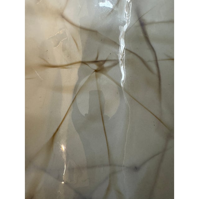 Off-white Murano Glass Cartoccio Seashell Centerpiece Bowl For Sale - Image 8 of 12
