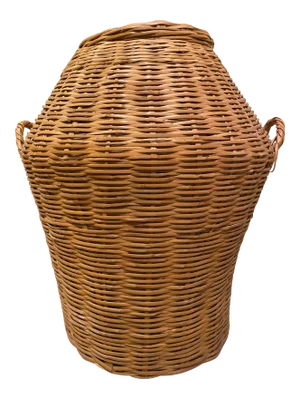 Vintage Split Bamboo Basket With Lid
