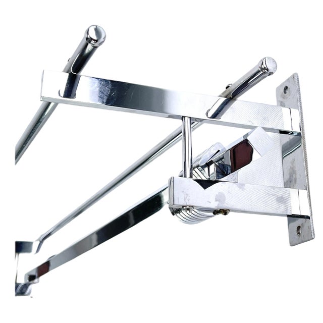 Art Deco Chrome Coat Rack, 1940s For Sale