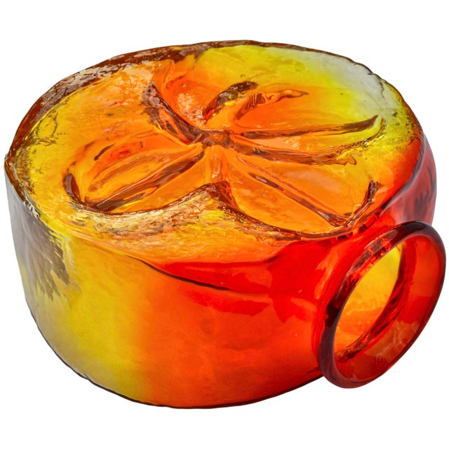 Early 20th Century Handmade Fluorescent Americana Art-Glass Vase For Sale - Image 9 of 13