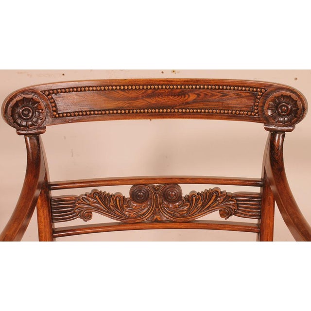 Regency Armchair in Rosewood, 1810s For Sale - Image 4 of 12