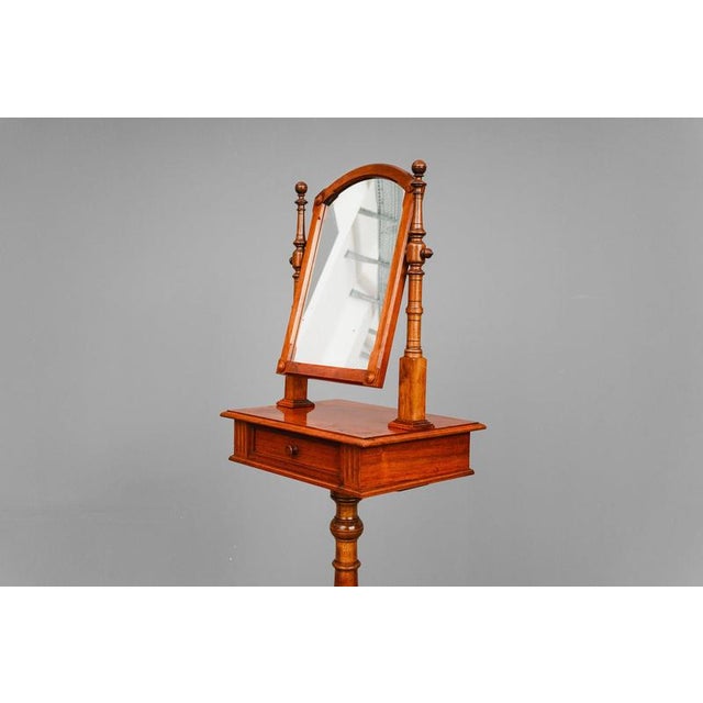 Gründerzeit Shaving Mirror in Walnut, Late 19th Century For Sale - Image 17 of 18