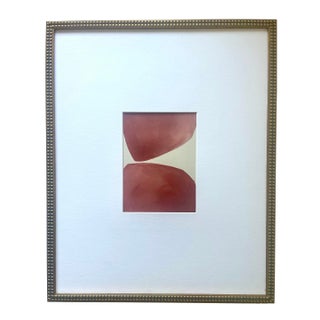 2025 "Petali Di Rosa" Abstract Minimalist Painting on Paper by Artist r.k. Red For Sale