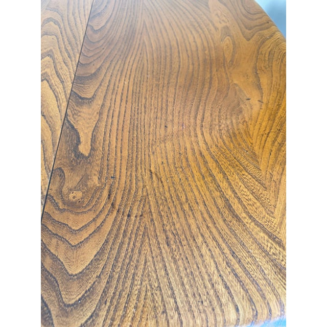 1950s Rectangular Drop Leaf Extending Dining Table in Elm from Ercol, 1950s For Sale - Image 5 of 15