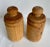 Rustic European Pair of Antique Hand-Carved Scottish Wood Lidded Canisters For Sale - Image 3 of 11