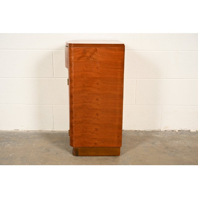 Donald Deskey Style Art Deco Burl Wood Nightstand, Circa 1930s For Sale - Image 16 of 18