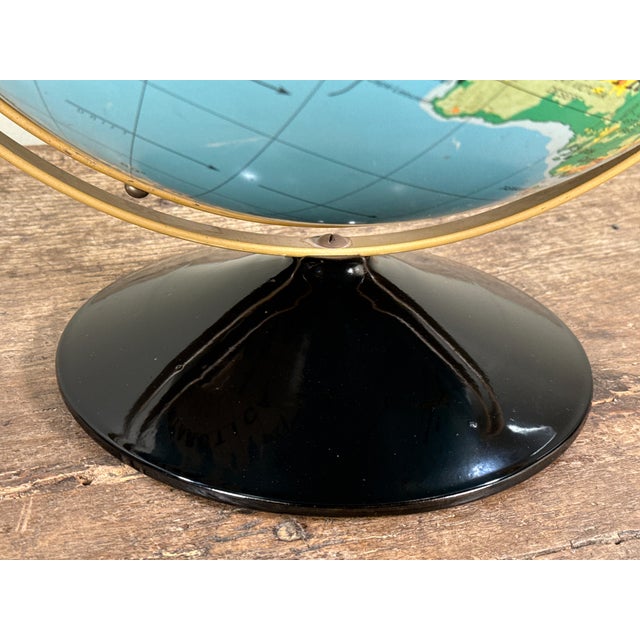 Vintage Large 20" Mid Century Rand McNally World Globe on Stand For Sale - Image 9 of 11