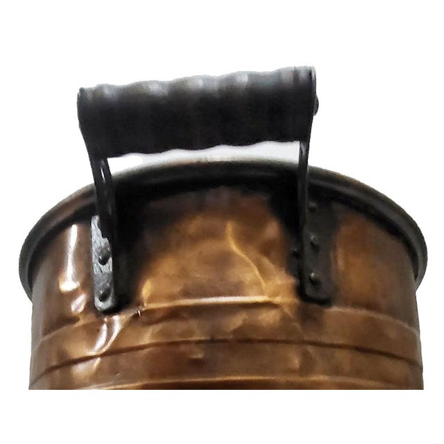 Late 19th Century Antique 19th Century Copper Boiler Wash Tub Planter With Wood Handles For Sale - Image 5 of 5