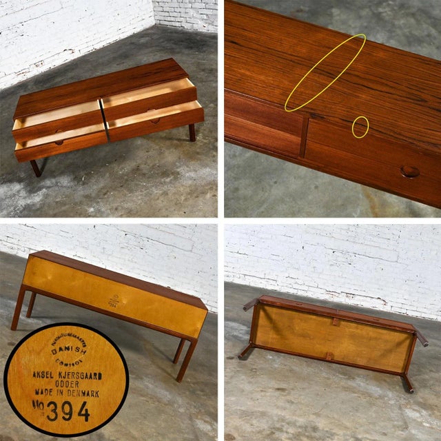 1950-1960’s Scandinavian Modern Teak Low Cabinet Sideboard Model #394 by Kai Kristiansen for Aksel Kjersgaard Odder For Sale - Image 11 of 12