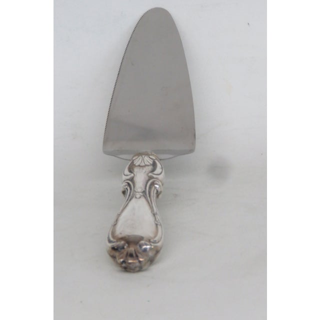 Mid 20th Century Mid 20th Century Pie Cake Server Stainless Steel Blade With Sterling Sea Shell Motif Handle For Sale - Image 5 of 14