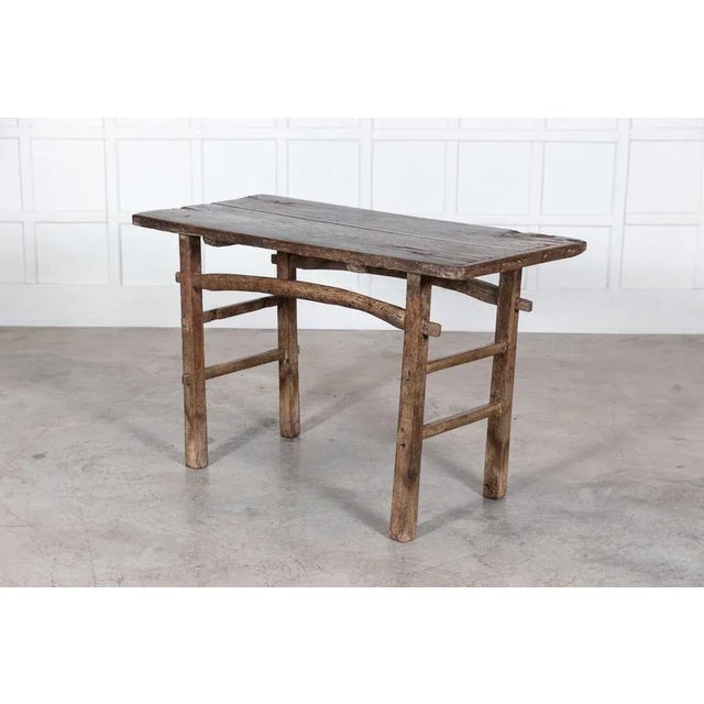 English Elm Vernacular Work Table, 1850s For Sale - Image 3 of 13