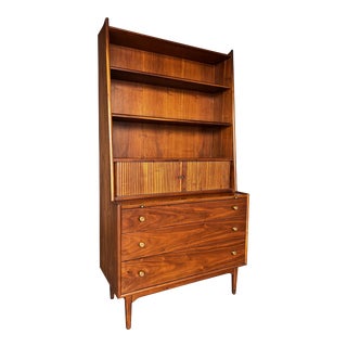 1960s Kipp Stewart for Drexel Bookcase Hutch Secretary Desk For Sale