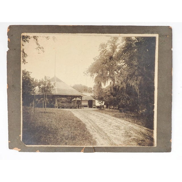 Antique New Braunfels, Texas Gazebo Pavilion Restaurant Photograph For Sale - Image 4 of 4